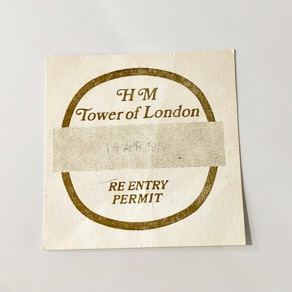 VTG 1979 London Underground Tube Diagram Map+ HM Tower London Re Entry Permit - Picture 6 of 8